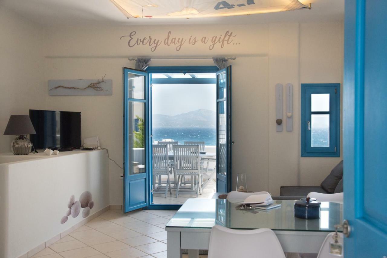 Just Blue With Amazing Sea Views In Piso Livadi Villa Eksteriør billede